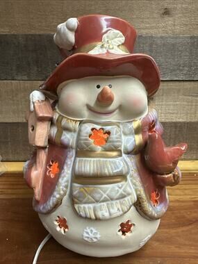 Lincolnshire Christmas Collection Snowman Night Light 10” In Box